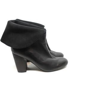 Pied Juste Anthropologie Black Fold Top Boots sz EU 38 US 7.5